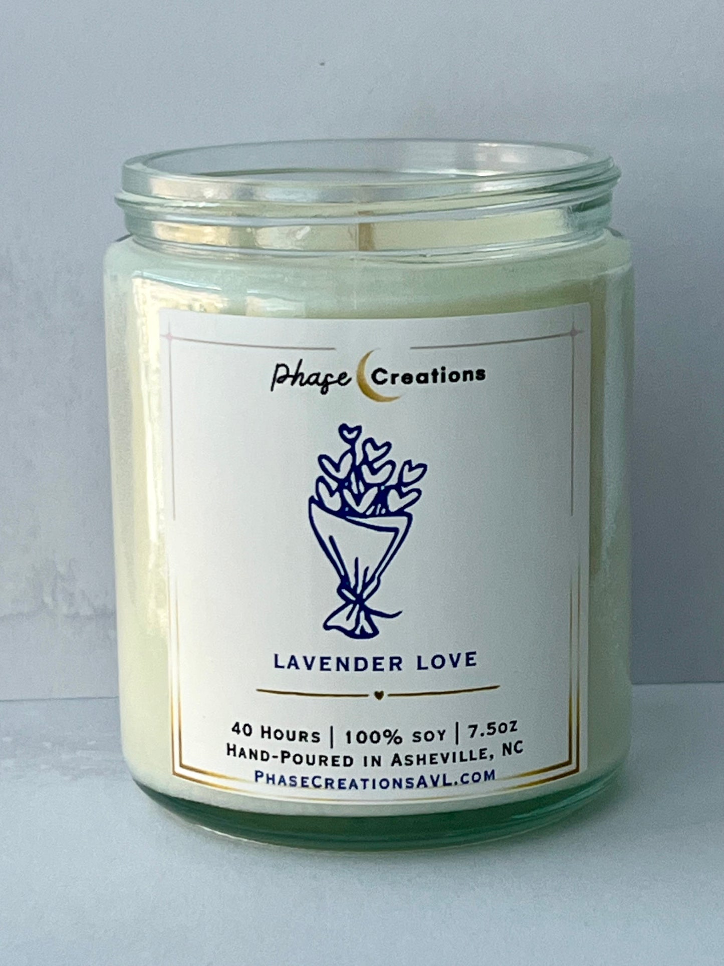 Valentine’s Candle | HEART BOUQUET ~ Lavender Love | Hand-poured Premium Soy Candle