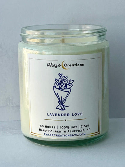 Valentine’s Candle | HEART BOUQUET ~ Lavender Love | Hand-poured Premium Soy Candle