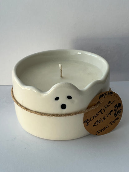 HALLOWEEN CANDLE : BEAUTIFUL SPIRIT ~ Dark Plum + Cedar | Hand-poured Premium Soy Candle