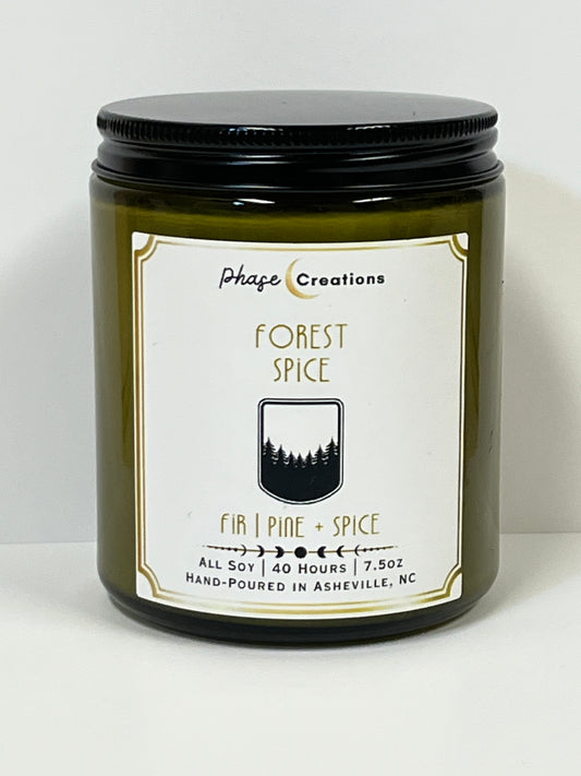 FOREST SPICE ~ Fire, Pine + Spice | 40 Hour ~ Hand-poured premium Soy Candle