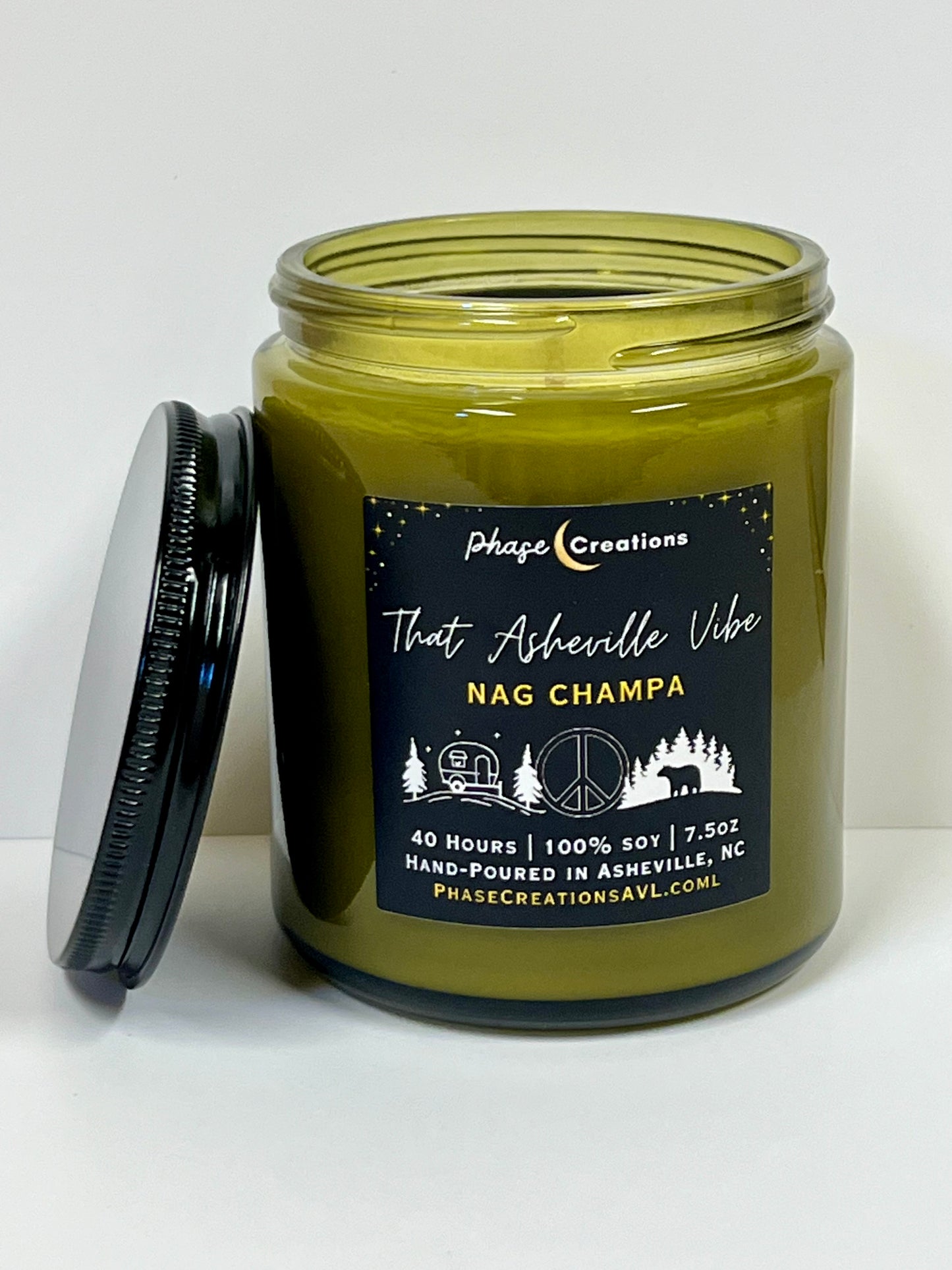 THAT ASHEVILLE VIBE ~ Nag Champa | 40 Hour ~ Hand-poured premium Soy Candle