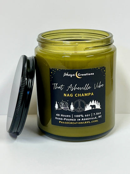 THAT ASHEVILLE VIBE ~ Nag Champa | 40 Hour ~ Hand-poured premium Soy Candle