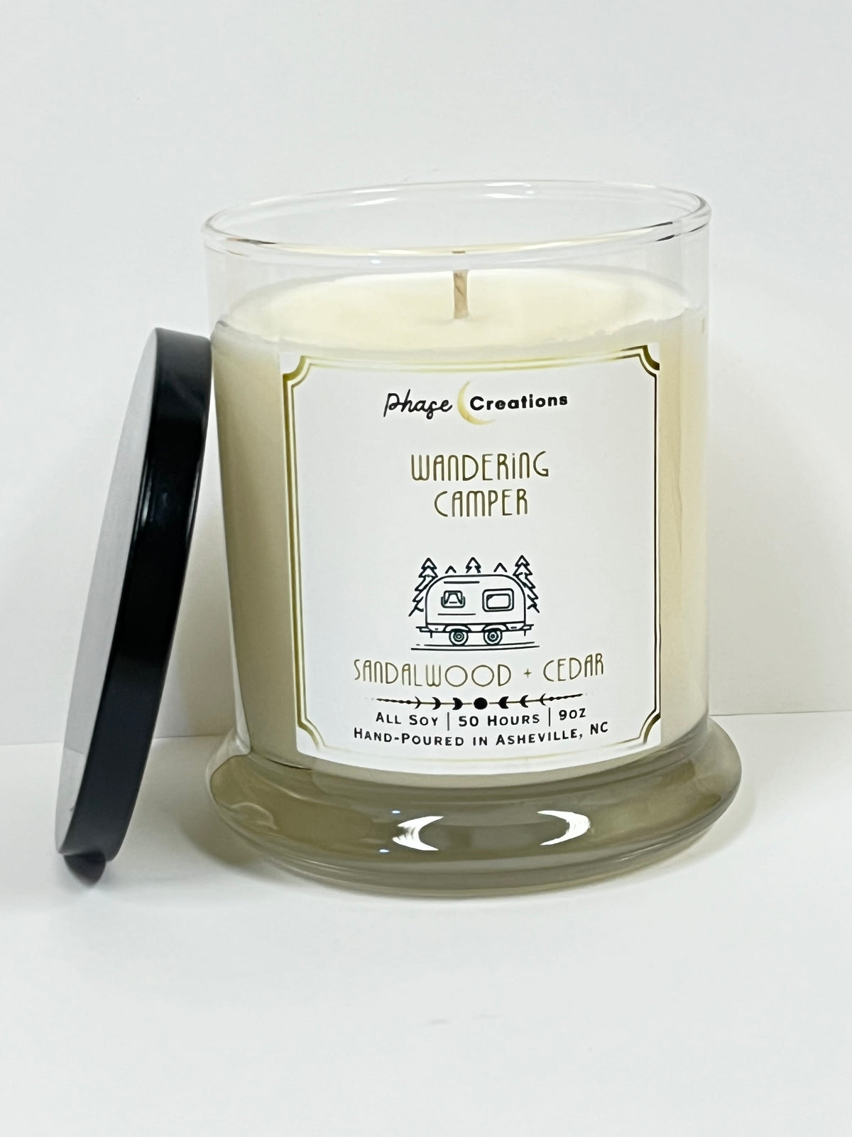WANDERING CAMPER~ Sandalwood + Cedar | 50 Hour ~ Hand-poured premium Soy Candle