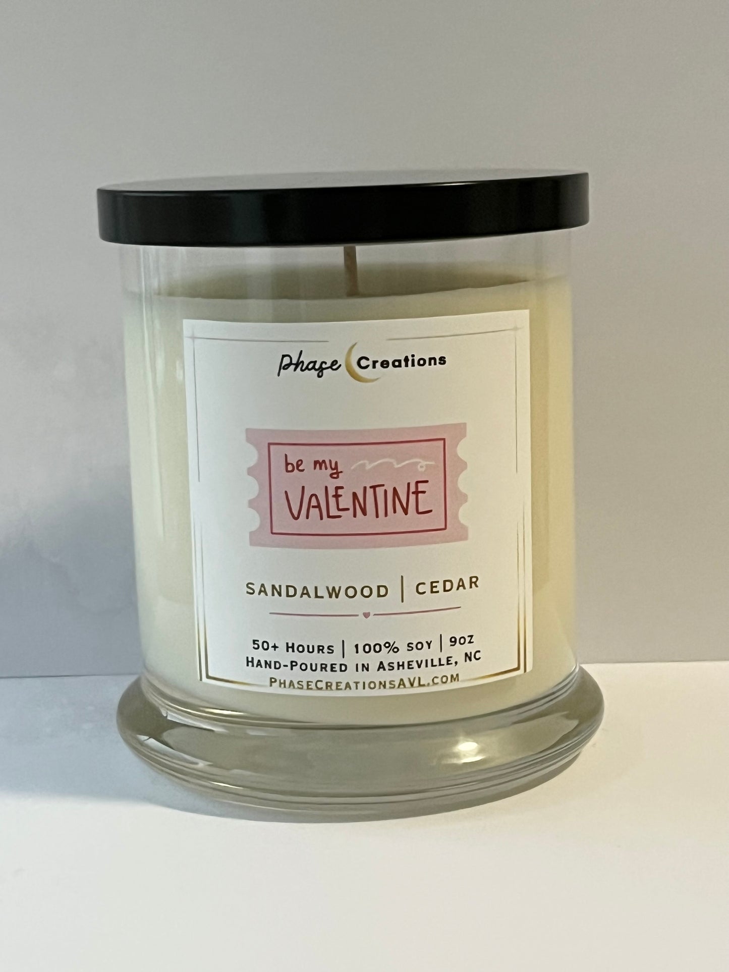 Valentine’s Candle | BE MY VALENTINE ~ Sandalwood + Cedar | Hand-poured Premium Soy Candle