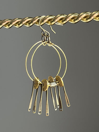BRASS METAL DANGLES | Earrings