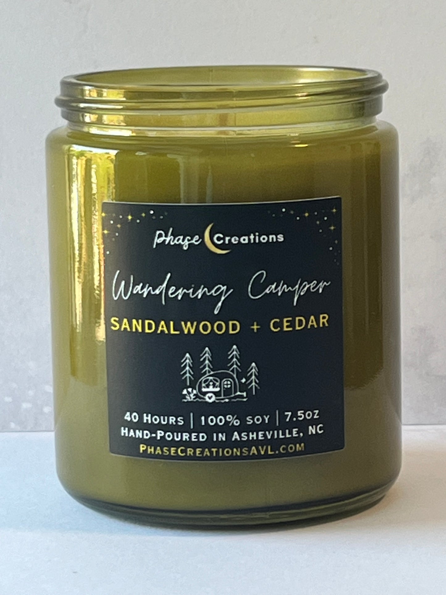 WANDERING CAMPER ~ Sandalwood + Cedar | 40 Hour ~ Hand-poured premium Soy Candle