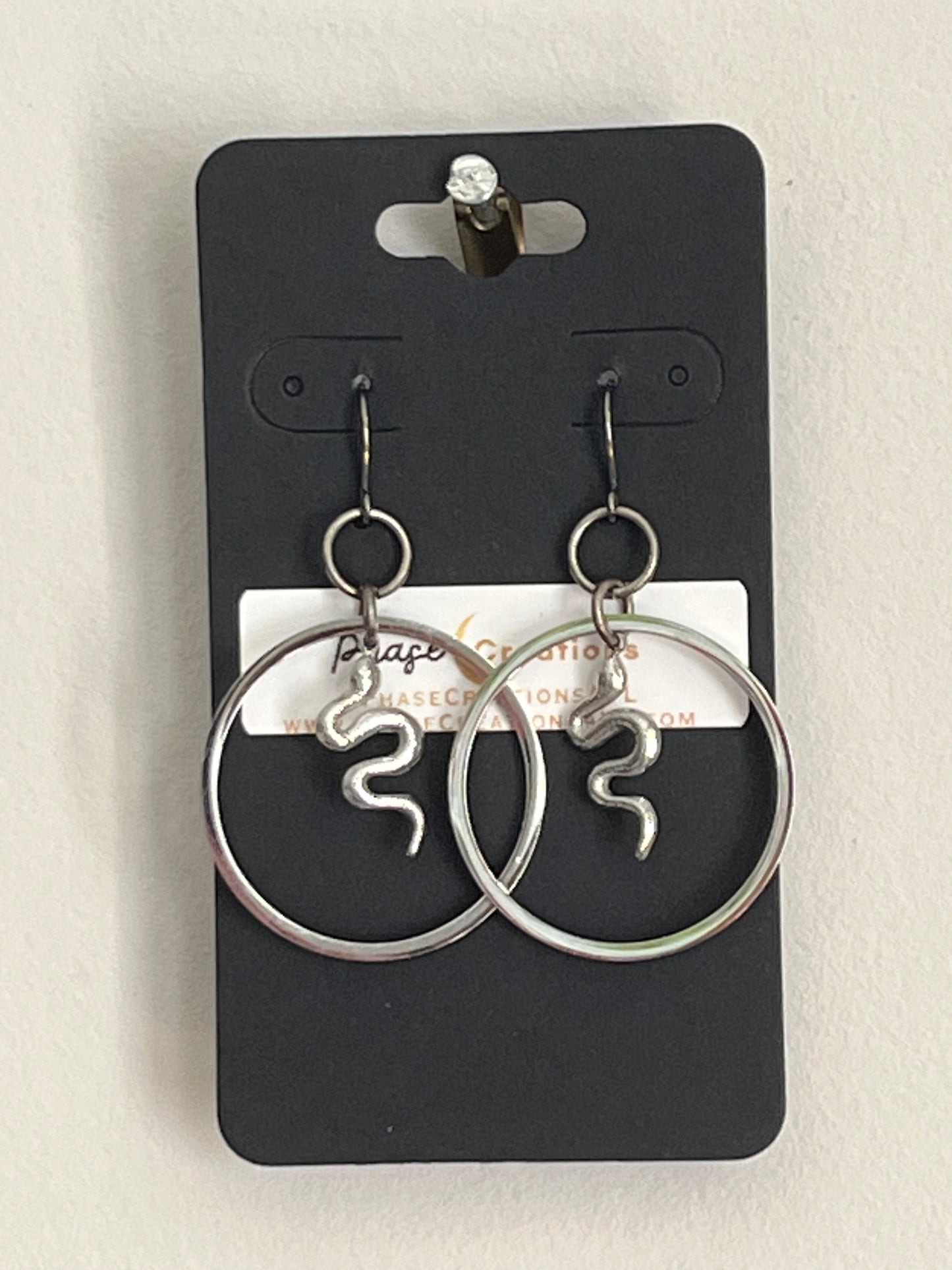 DAINTY SERPENTINE HOOP-DANGLES (SS) | Earrings