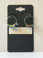 RAINBOW HEMATITE MINI HOOPS (ASP)| Gemstone Earrings