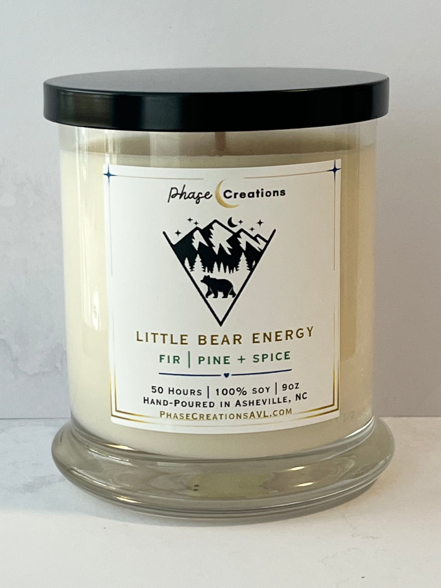 LITTLE BEAR ENERGY ~ Fir | Pine + Spice | Hand-poured Premium Soy Candle