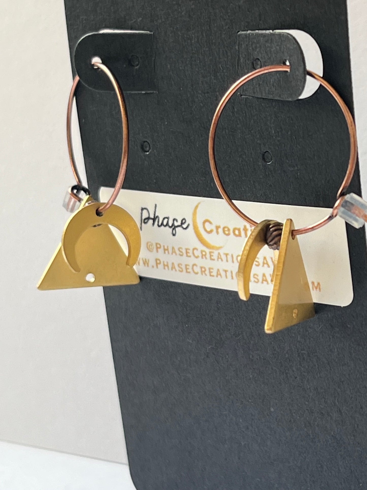 CRESCENT MOON MOUNTAIN MINI HOOPS (ACP)| Earrings