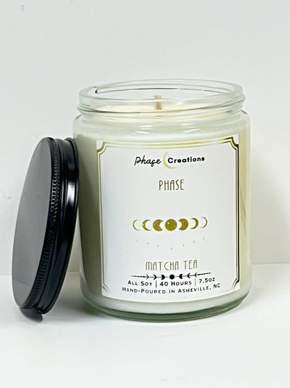 PHASE ~ Matcha Tea | 40 Hour ~ Hand-poured premium Soy Candle
