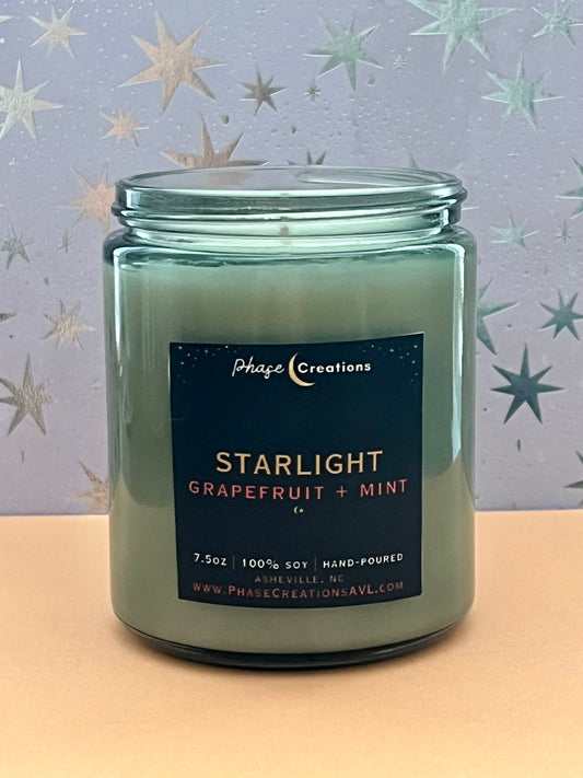 STARLIGHT ~ Grapefruit + Mint Scent | Hand-poured Premium Soy Candle