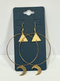 MOUNTAIN + CRESCENT MOON LARGE HOOP-DANGLE | Earrings