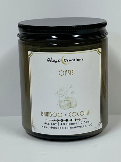 OASIS ~ Bamboo + Coconut | Hand-poured Premium Soy Candle