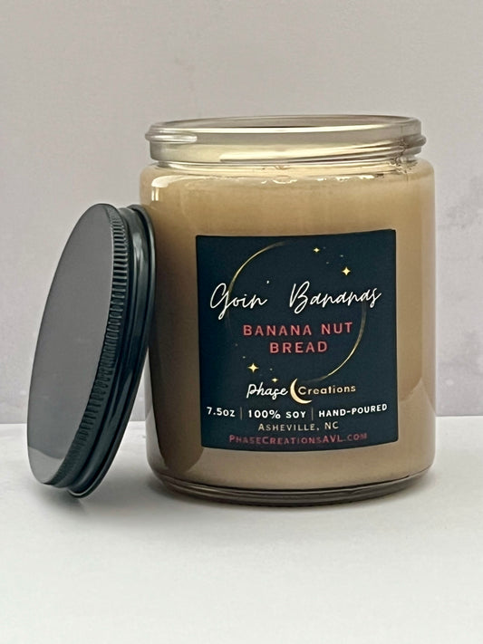 GOIN’ BANANAS ~ Banana Nut Bread | Hand-poured Premium Soy Candle