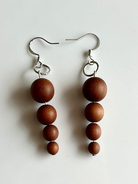 SANDALWOOD CIRCLE DANGLES | Earrings