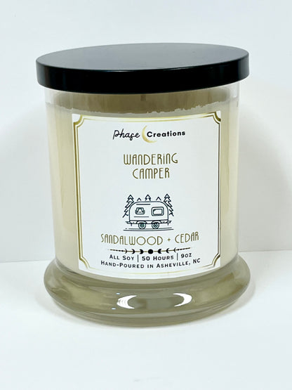 WANDERING CAMPER~ Sandalwood + Cedar | 50 Hour ~ Hand-poured premium Soy Candle