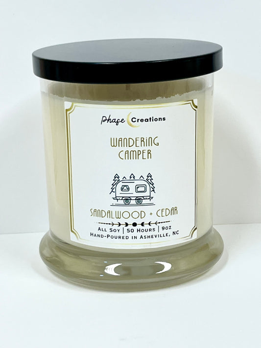 WANDERING CAMPER~ Sandalwood + Cedar | 50 Hour ~ Hand-poured premium Soy Candle
