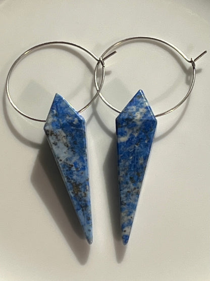 LAPIS LAZULI KITE | GEMSTONE CRYSTAL Earrings
