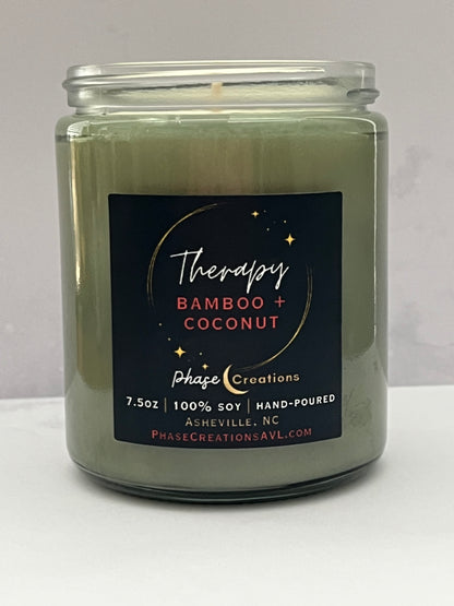 THERAPY ~ Bamboo + Coconut | Hand-poured Premium Soy Candle