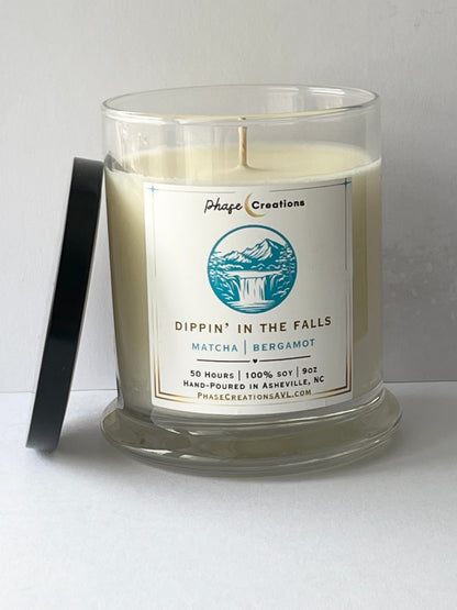 DIPPIN’ IN THE FALLS ~ Matcha + Bergamot | Hand-poured Premium Soy Candle