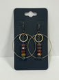 STACKED OCEAN JASPER HOOP-DANGLES (md)  | Gemstone Earrings