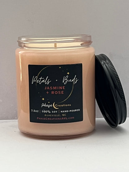 PETALS + BUDS ~ Jasmine Rose | Hand-poured Premium Soy Candle