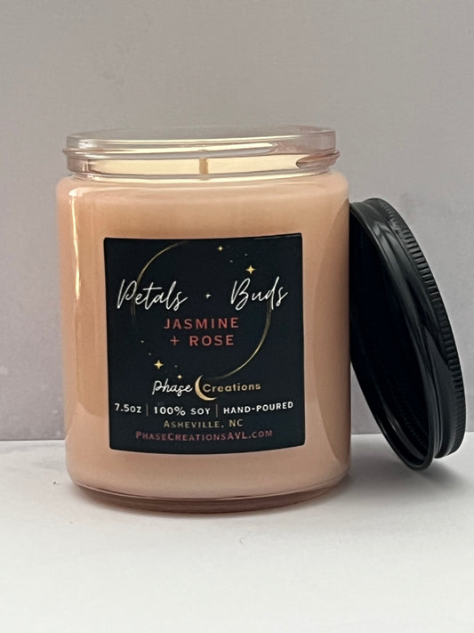PETALS + BUDS ~ Jasmine Rose | Hand-poured Premium Soy Candle