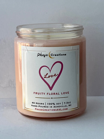 Valentine’s Candle | LOVE ~ Fruity Floral Love | Hand-poured Premium Soy Candle