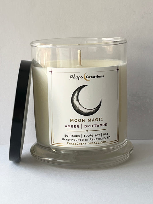 MOON MAGIC ~ Amber + Driftwood | Hand-poured Premium Soy Candle
