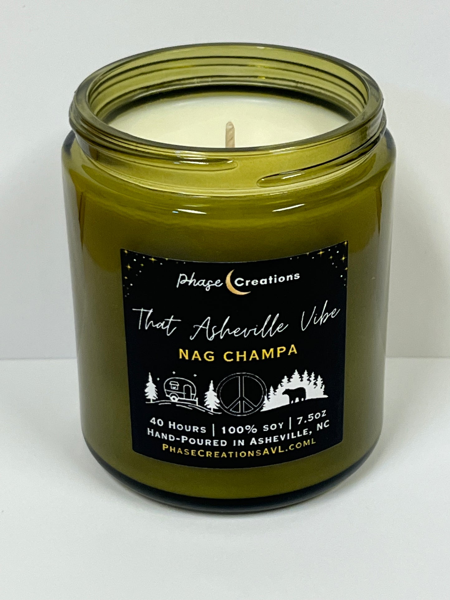 THAT ASHEVILLE VIBE ~ Nag Champa | 40 Hour ~ Hand-poured premium Soy Candle