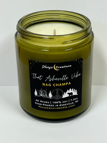 THAT ASHEVILLE VIBE ~ Nag Champa | 40 Hour ~ Hand-poured premium Soy Candle