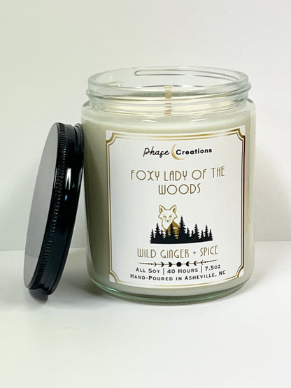 FOXY LADY OF THE WOODS ~ Wild Ginger + Spice | 40 Hour ~ Hand-poured premium Soy Candle