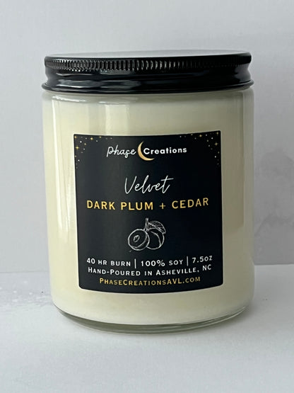 VELVET ~ Dark Plum + Cedar | Hand-poured Premium Soy Candle