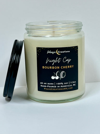 NIGHT CAP ~ Bourbon Cherry | Hand-poured Premium Soy Candle