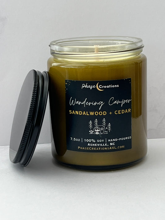 WANDERING CAMPER ~ Sandalwood + Cedar | Hand-poured Premium Soy Candle