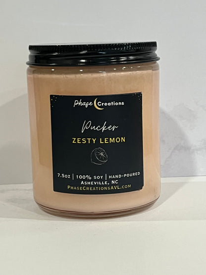 PUCKER ~ Zesty Lemon | Hand-poured Premium Soy Candle
