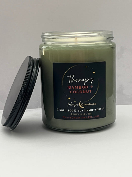 THERAPY ~ Bamboo + Coconut | Hand-poured Premium Soy Candle