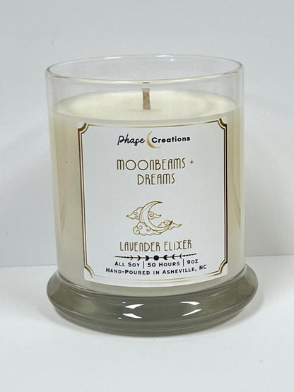 MOONBEAMS + DREAMS ~ Lavender Elixer | 50 Hour ~ Hand-poured premium Soy Candle