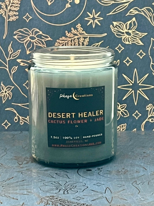 DESERT HEALER ~ Cactus Flower + Jade Scent | Hand-poured Premium Soy Candle