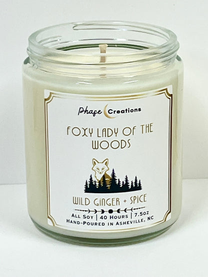 FOXY LADY OF THE WOODS ~ Wild Ginger + Spice | 40 Hour ~ Hand-poured premium Soy Candle