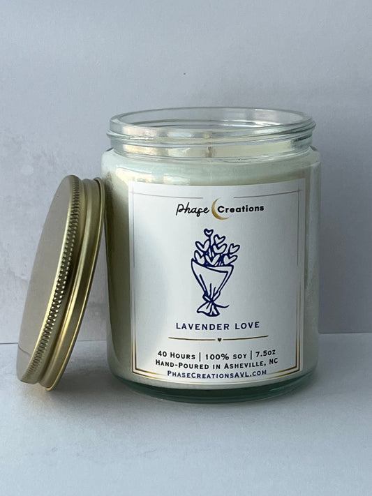 Valentine’s Candle | HEART BOUQUET ~ Lavender Love | Hand-poured Premium Soy Candle