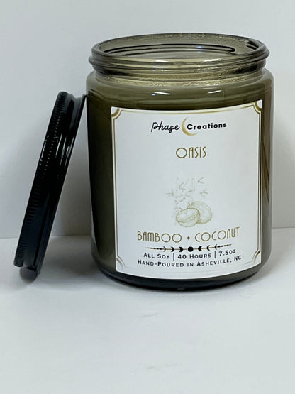 OASIS ~ Bamboo + Coconut | Hand-poured Premium Soy Candle
