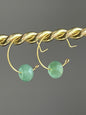 GREEN AVENTURINE OPEN-HOOPS (GP) |  GEMSTONE CRYSTAL Earrings