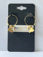 CRESCENT MOON MOUNTAIN MINI HOOPS (GP)| Earrings
