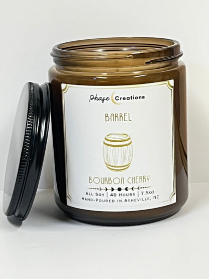 BARREL ~ Bourbon Cherry | 40 Hour ~ Hand-poured premium Soy Candle (c)