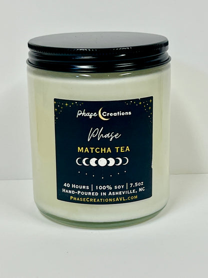 PHASE ~ Matcha Tea | 40 Hour ~ Hand-poured premium Soy Candle