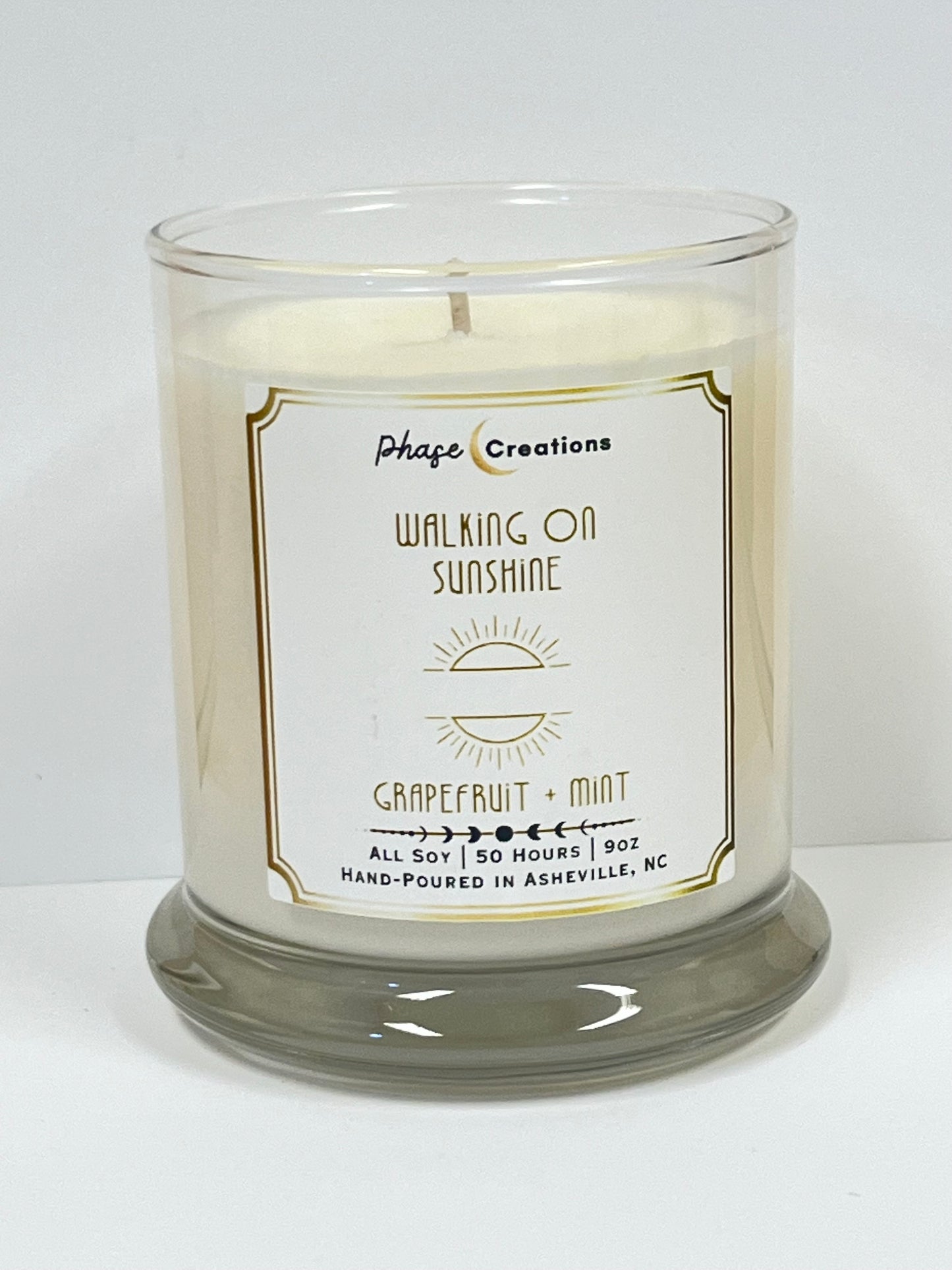 WALKING ON SUNSHINR ~ Grapefruit + Mint | 50 Hour ~ Hand-poured premium Soy Candle