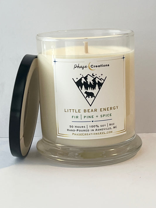 LITTLE BEAR ENERGY ~ Fir | Pine + Spice | Hand-poured Premium Soy Candle