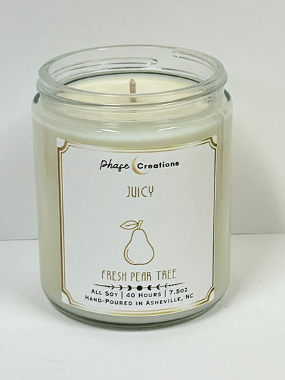 JUICY ~ Fresh Pear Tree | 40 Hour ~ Hand-poured premium Soy Candle
